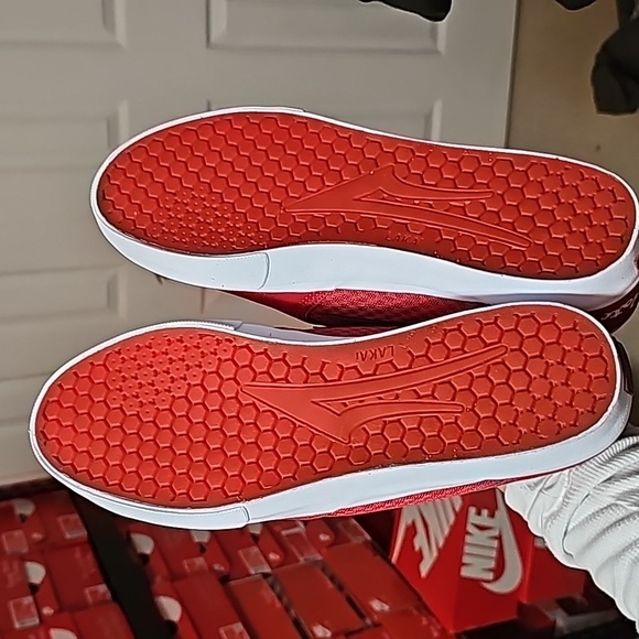 New Lakai Chocolate Atlantic Vulc Red Suede mens size 12 - Picture 6 of 8